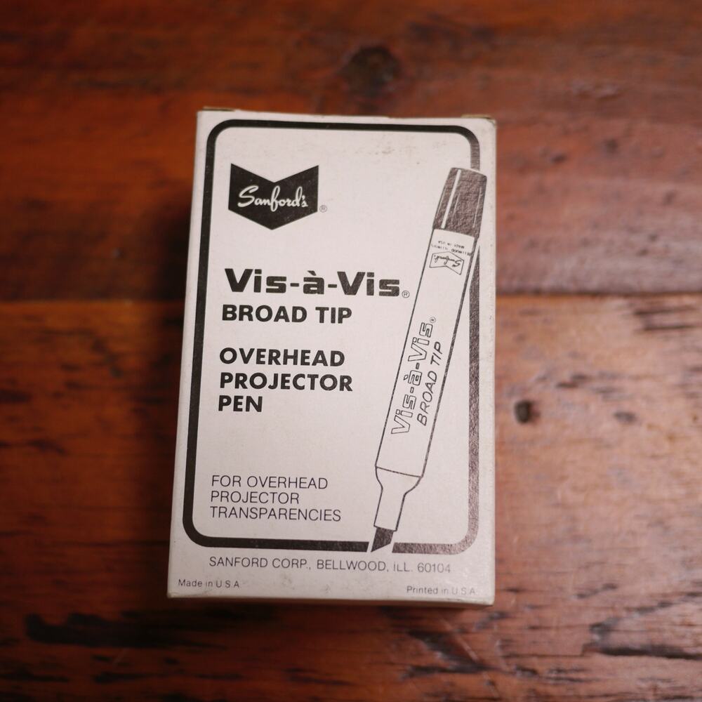 Box Lot 12 NEW Vtg Sanford VIS A VIS Broad Tip PURPLE Overhead Projector PENS